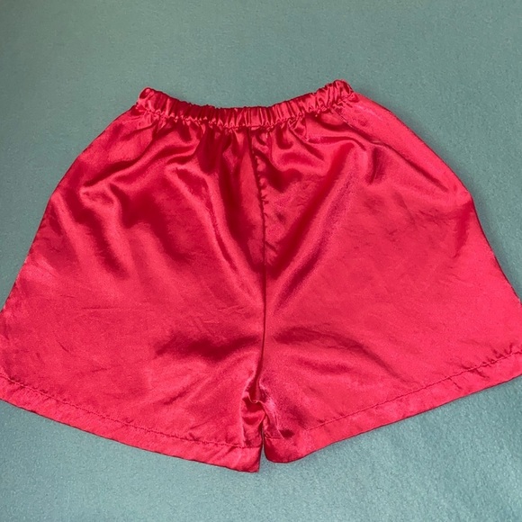 PRIVATE LUXURIES hot pink pajama shorts elastic waistband silky soft size S - Picture 6 of 7